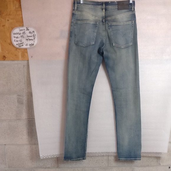 Levi's MADE & CRAFTED ARROW STRAIGHT JAPANESE SELVAGE HIGHRISE JEAN 26w/Measurem - Picture 2 of 15